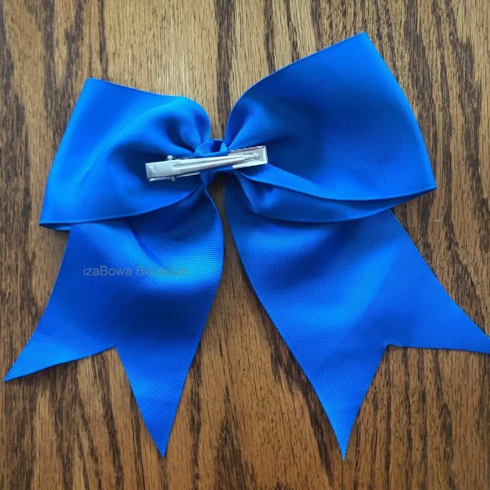 Royal Blue Solid Cheer Bow  5B2337  Handmade NWT Boutique